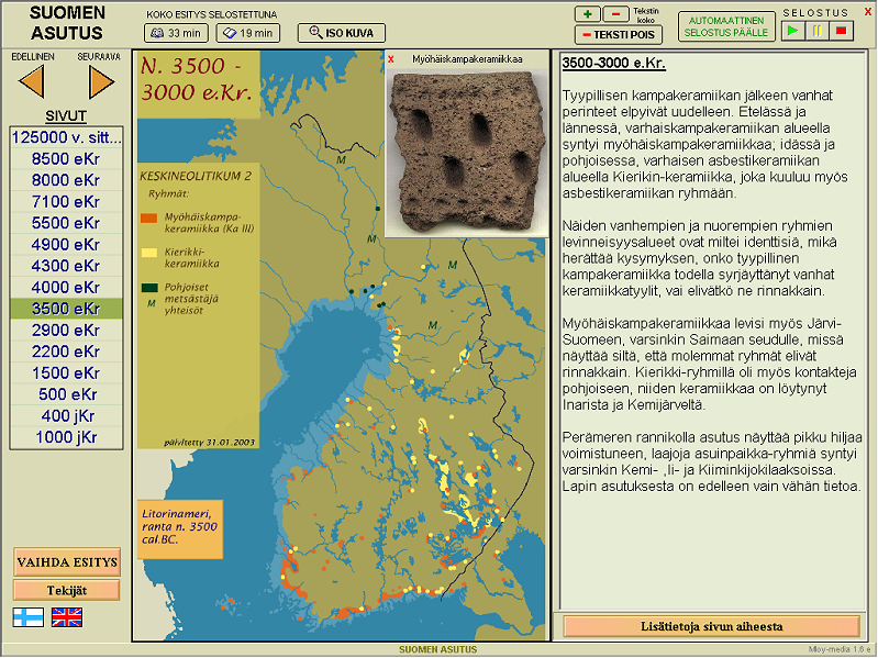 Suomen-asutus, kuvaruutukopio